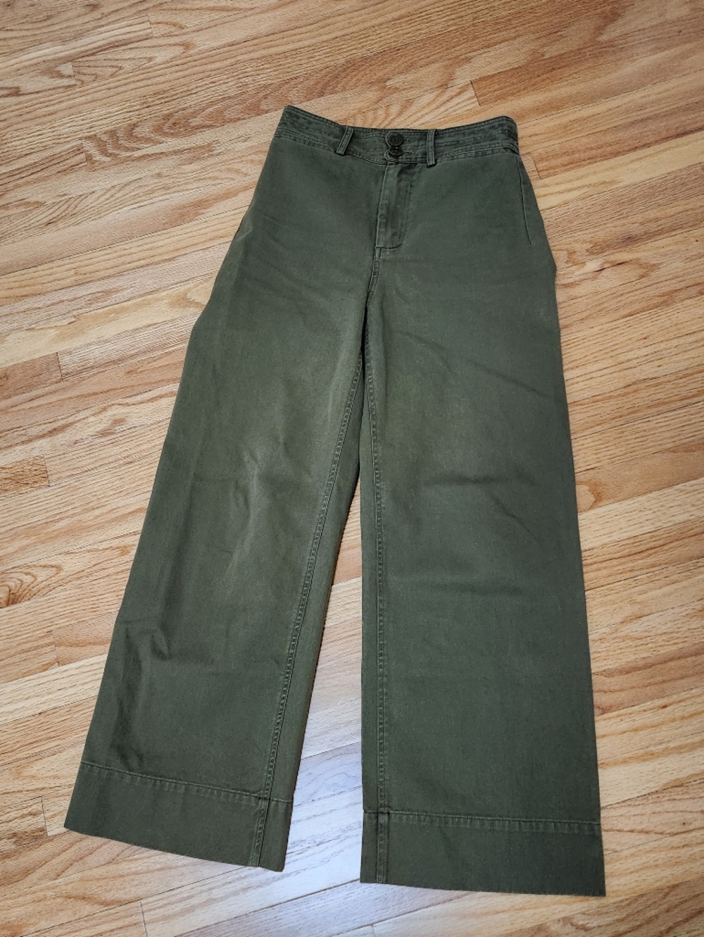 Apiece Apart Wide Leg Pants Olive size 0